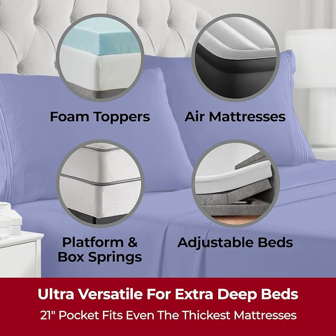 Mellanni Extra Deep Twin XL Sheets - Image 2