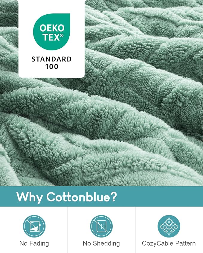 Cottonblue Jacquard Weighted Blanket 20 lbs - Image 3