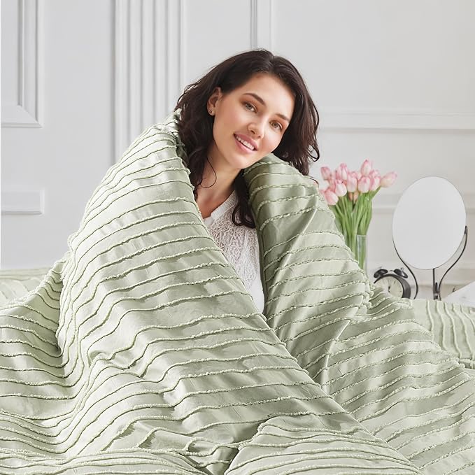 NEXHOME PRO Twin Duvet Cover, 2 Pieces Boho Tufted Duvet Cover Set, Soft and - Image 3