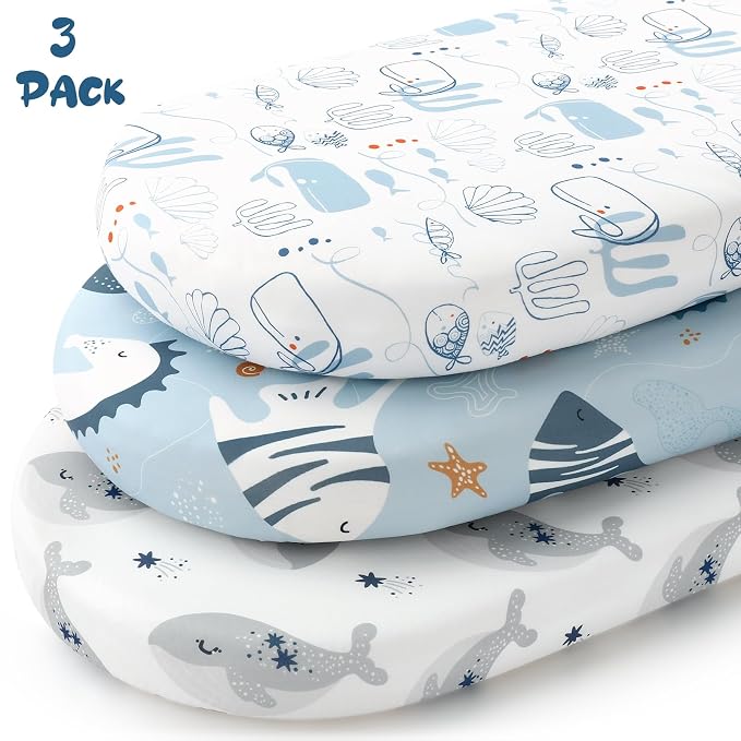 Yoofoss Bassinet Sheets for Baby, Baby Delight, Angelbliss, Soft Breathable - Image 5