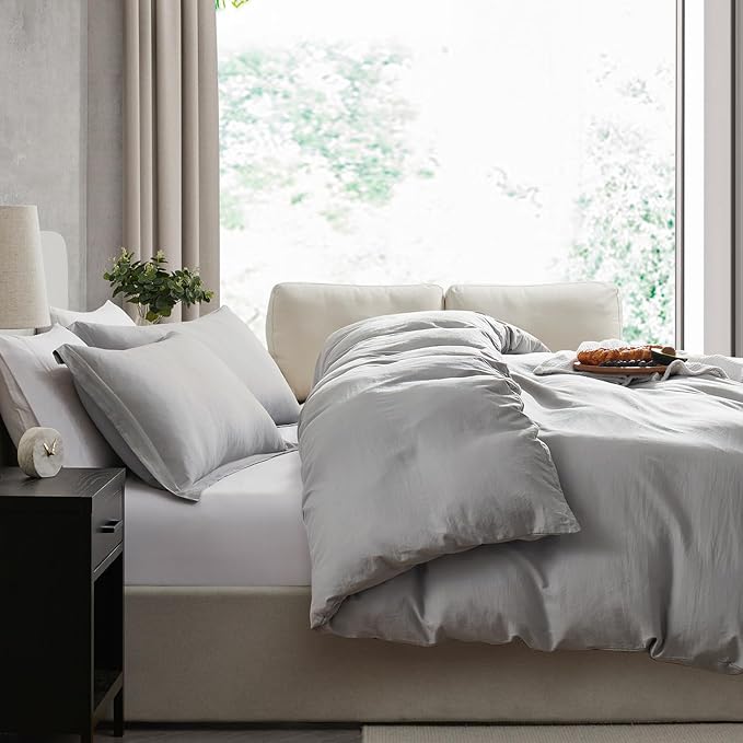 Nestl Light Grey Duvet Cover Full Size - Image 7