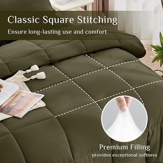 JOLLYVOGUE King Comforter Set, Ultra-Soft Bed in a Bag King Size 7 Pieces - Image 3