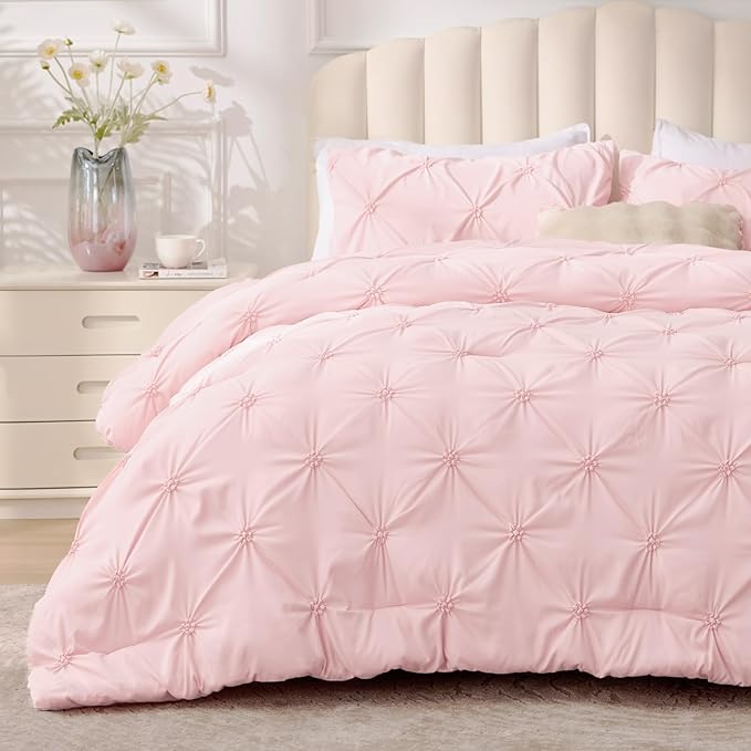 BEDELITE Baby Pink Comforter Set Full by BEDELITE