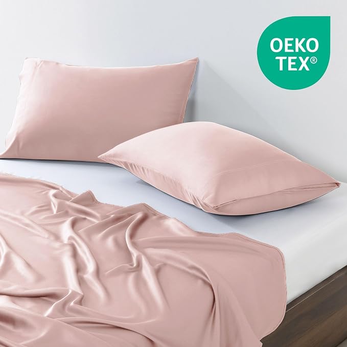 NATUREFIELD Pillowcases, Rayon Derived from Bamboo Pillow Cases King Size Set - Image 2