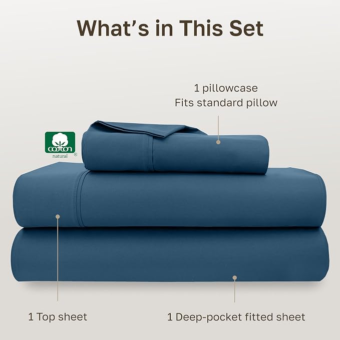 California Design Den Soft Twin XL 100% Cotton Sheet Sets, 400 Thread Count - Image 4