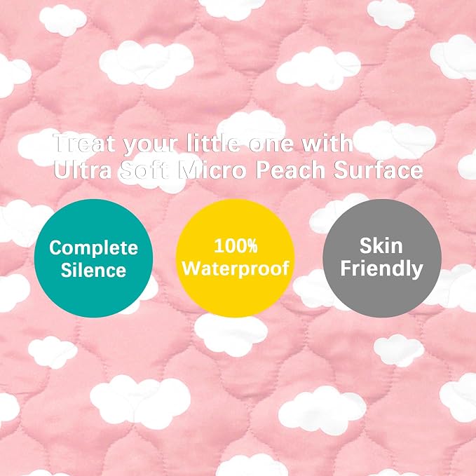 Pack and Play Mattress Protector Sheets Fitted Waterproof Playard Mattress Pad - Image 3