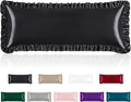Homiest Ruffle Satin Body Pillow Cover, Silky Satin Body Pillowcase by Homiest
