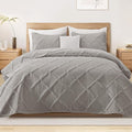 Exclusivo Mezcla Oversized King Quilt Set- Light Grey Cal King Quilts Bedding by ExclusivoMezcla
