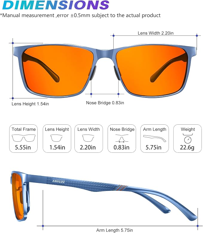 ANYLUV Blue Light Glasses Men, Relieve Eyestrain and Eye Protection, Al-Mg - Image 4