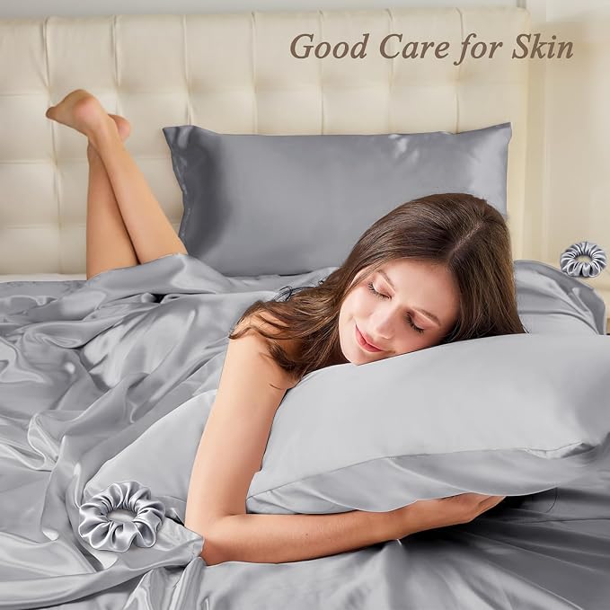 Standard Satin Pillowcase for Hair 2pc, Similar to Silk Pillow Cases, Easier - Image 2