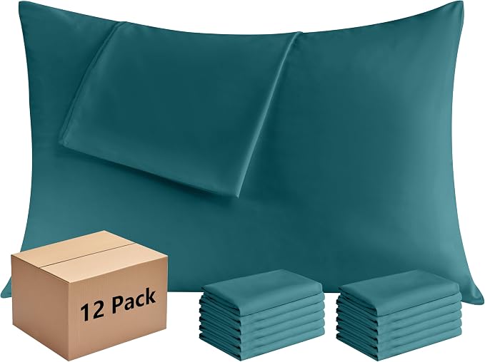 Pillowcases King 12 Pack, 20x36 Pillow Cases by Culve
