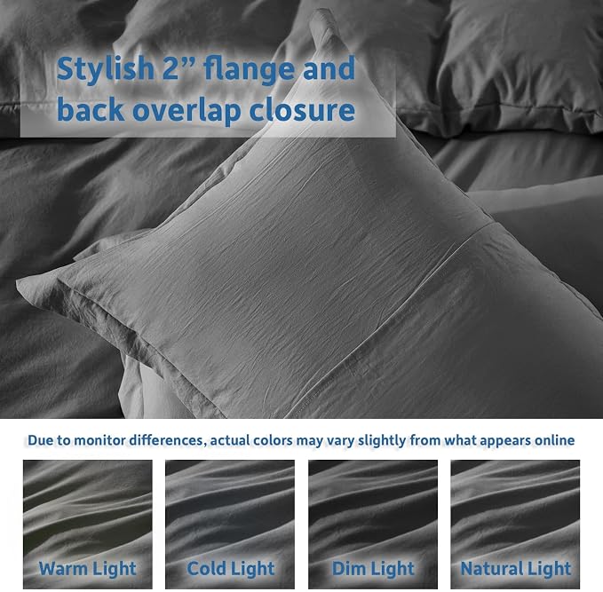 Nestl Grey Duvet Cover King Size - Image 8