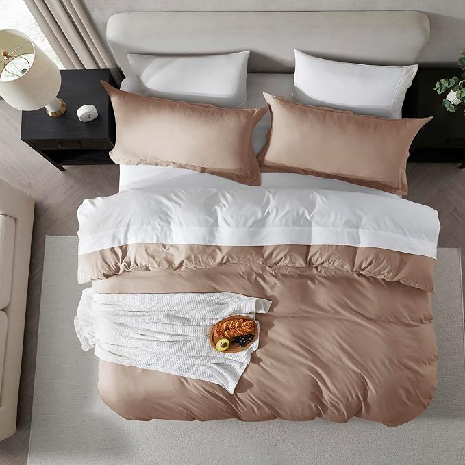 Nestl Khaki Duvet Cover King Size - Image 5