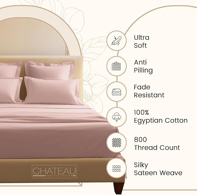 100% Cotton Bed Sheets Sateen Weave Twin XL Size Sheet Set, No Pilling & - Image 2