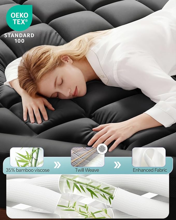 ChiXpace Dual Layer 4 Inch Memory Foam Mattress Topper King - Image 2