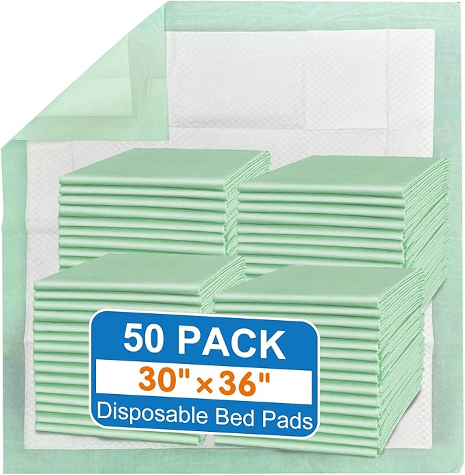 MILDPLUS 50 Count Disposable Bed Pads, 30x36 Inch Extra Large Incontinence by MILDPLUS
