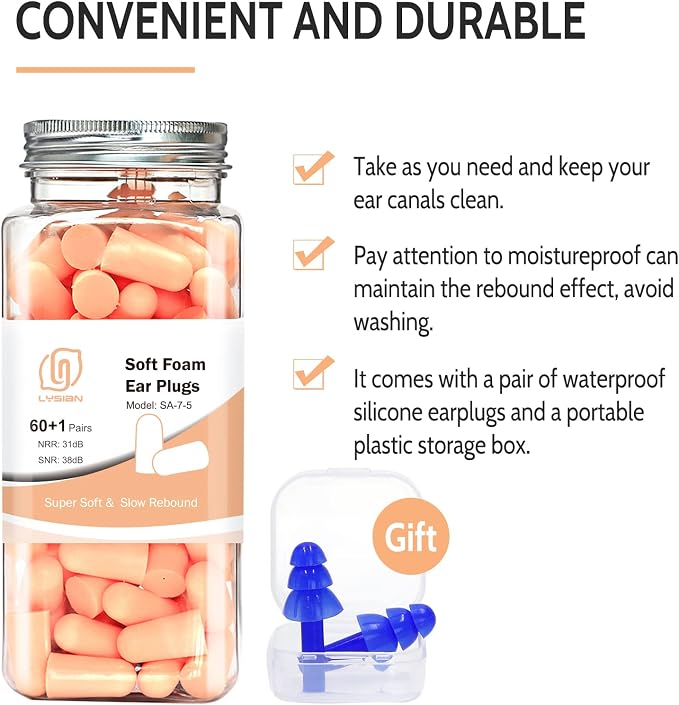 LYSIAN Flesh Color Foam Ear Plugs - Image 6