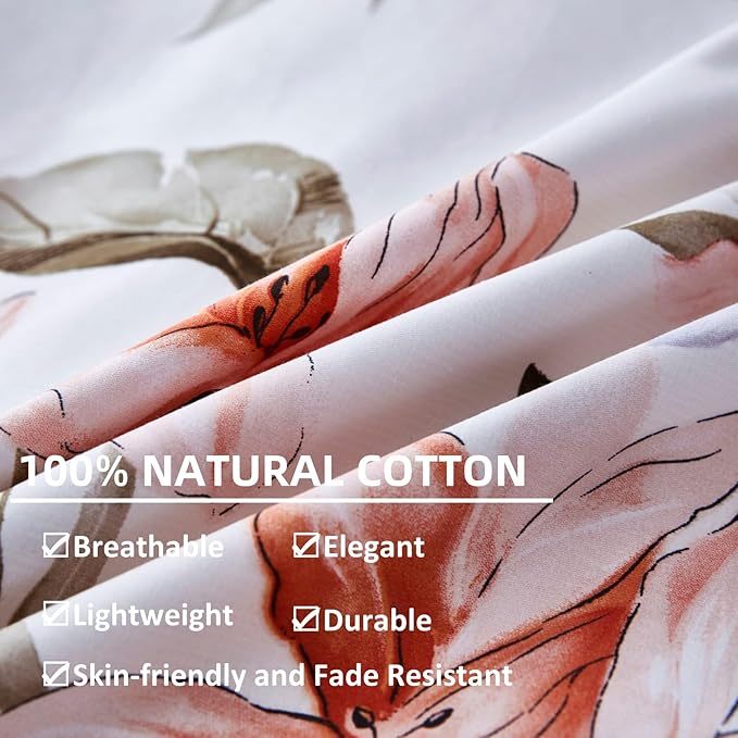 OAITE Duvet Cover Set, 100% Cotton Comforter Cover - Image 5