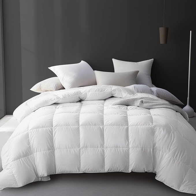 Hotel Grand Luxury White Goose Feather Down Fiber Comforter Full Queen Size by Unknown