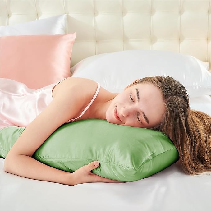 BEDELITE Satin Body Pillow Cover, Super Soft and Cooling Body Pillow Pillowcase - Image 5