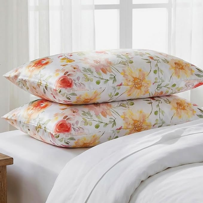 YIYEA 100% Viscose Derived from Bamboo Pillow Cases Set of 2, 600 Thread Count - Image 9