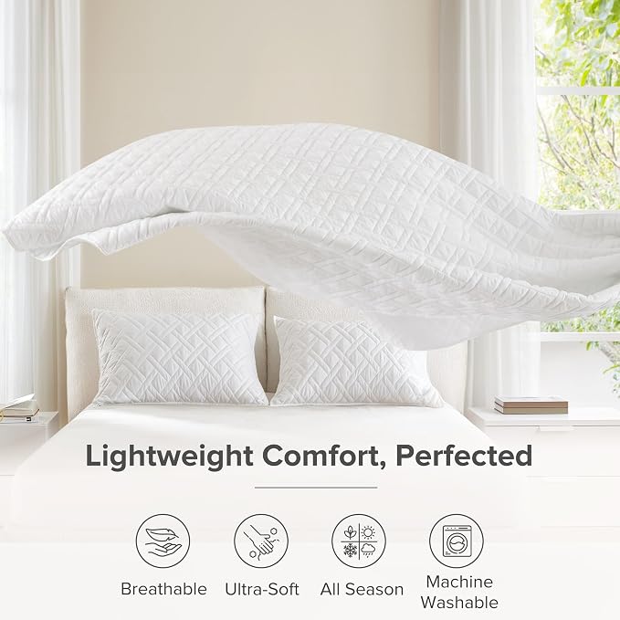 Comfort Spaces Queen Quilt Set Modern Reversible Diamond Coverlet Queen Bedding - Image 3