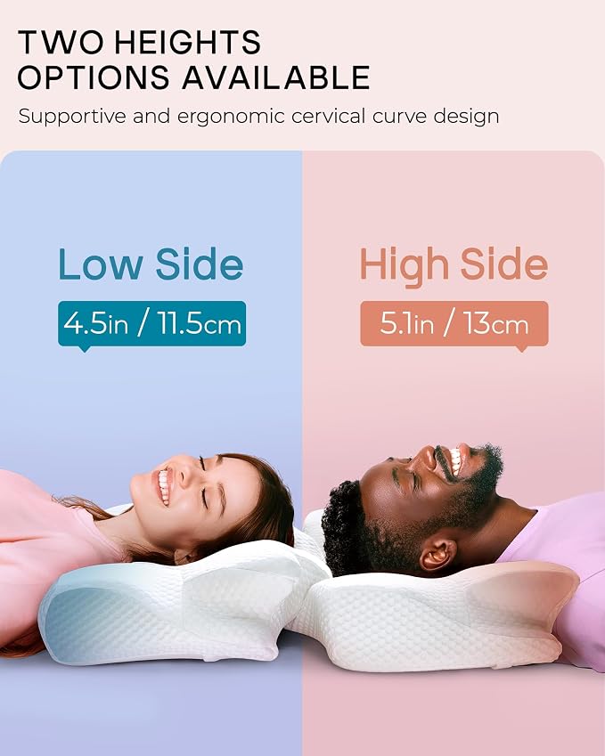 Elviros Cervical Memory Foam Pillows - Image 4