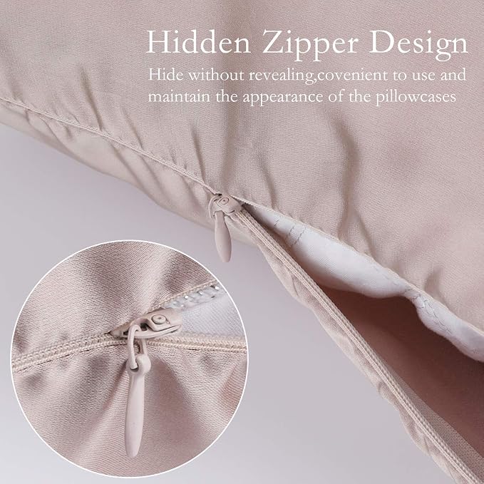 JOGJUE Silk Pillowcase Set, 2 Pack, 100% Mulberry Silk, Hypoallergenic - Image 4