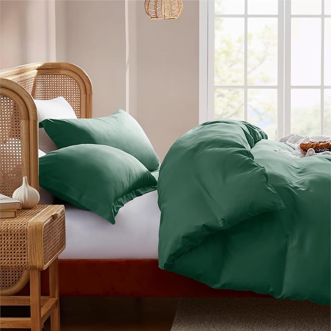 Nestl Dark Green California King Duvet Cover Sets - Image 7
