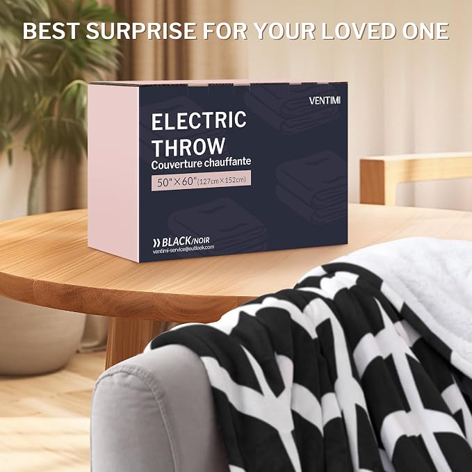 VENTIMI Electric Blanket Heated Throw, Fast Heating Blankets - Image 7