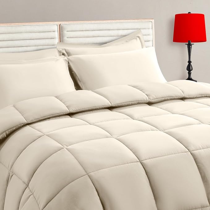 TAIMIT Light Beige Twin Size Comforter Set by TAIMITBedingSets