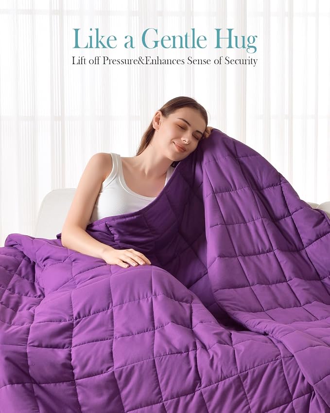 Topblan Weighted Blanket Full Size, Breathable Ultra Soft 12lbs Weighted Blanket - Image 2