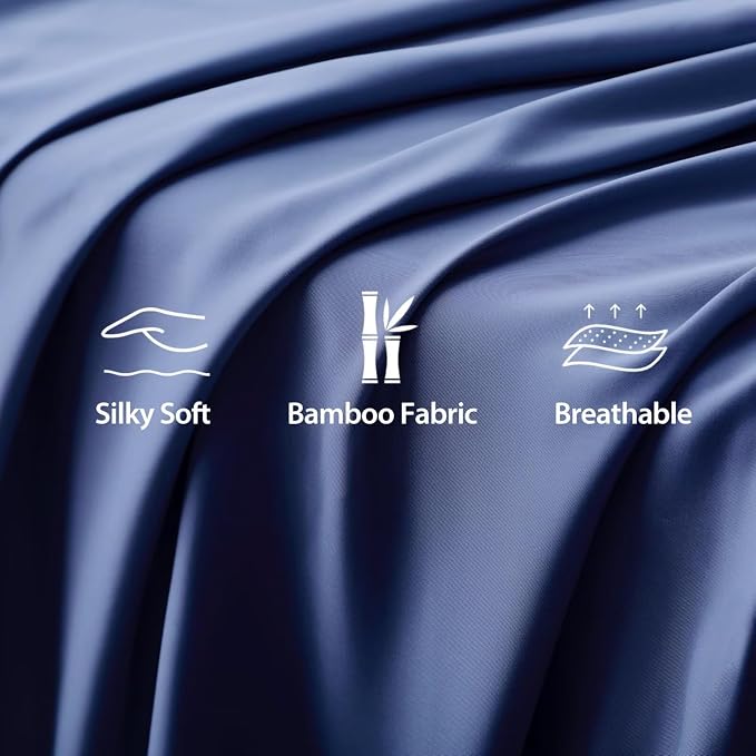 Bamboo Viscose Flat Sheets Only, 400 Thread Count Sateen Weave Twin Size Flat - Image 3