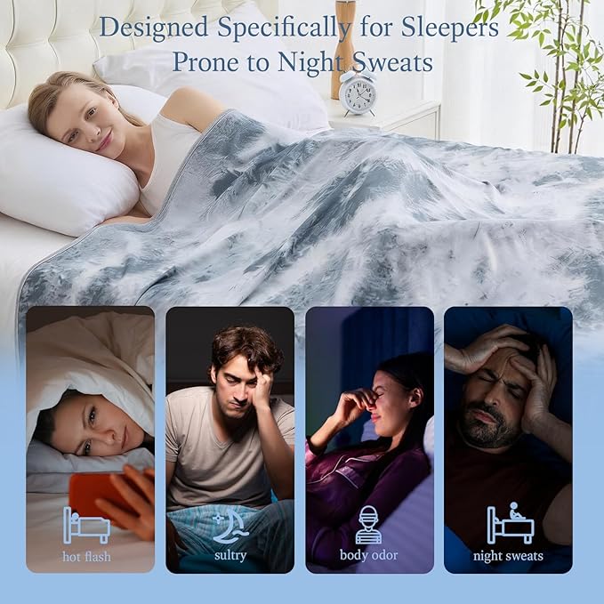 Cooling Blanket Throw Size for Hot Sleepers Ultra Lightweight & Breathable - Image 5