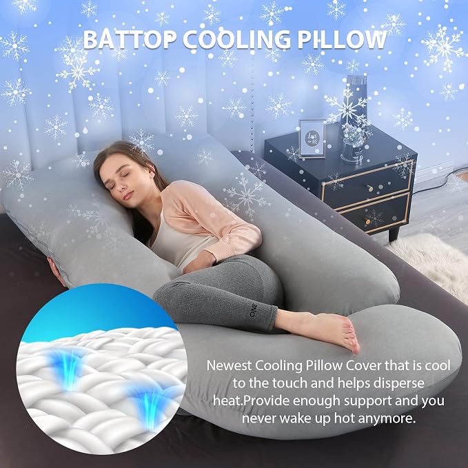 BATTOP Pregnancy Pillows for Sleeping, Full Body Maternity Pillow - Image 2