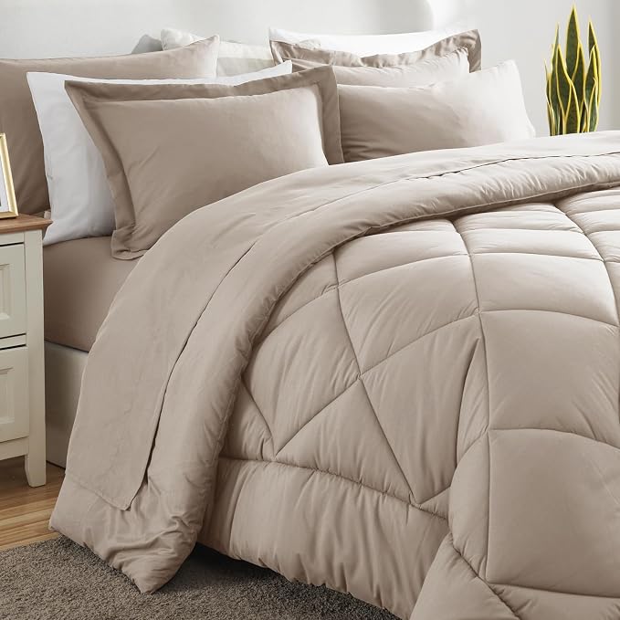 CozyLux Queen Comforter Set Linen - Image 8