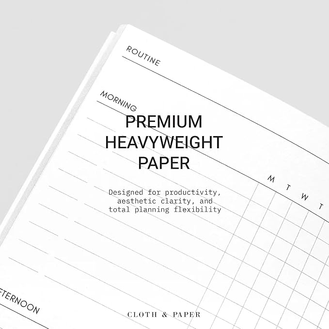 Cloth & Paper Travel Notebook | Routine Builder Planner – Beignet | A5 Slim - Image 4