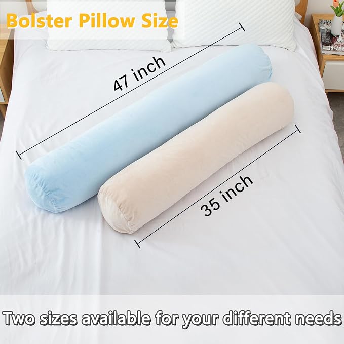 1 MIDDLE ONE Bolster Pillow for Bed, Long Round Body Pillow for Adults - Image 2