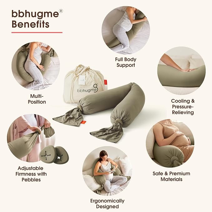 bbhugme Adjustable Pregnancy Pillow – Full Body Support - Image 2