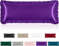 Homiest Ruffle Satin Body Pillow Cover, Silky Satin Body Pillowcase by Homiest