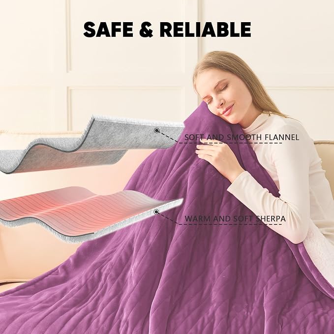 greenoak Heated Blanket Electric Full 72"X84", Heating Blanket - Image 8