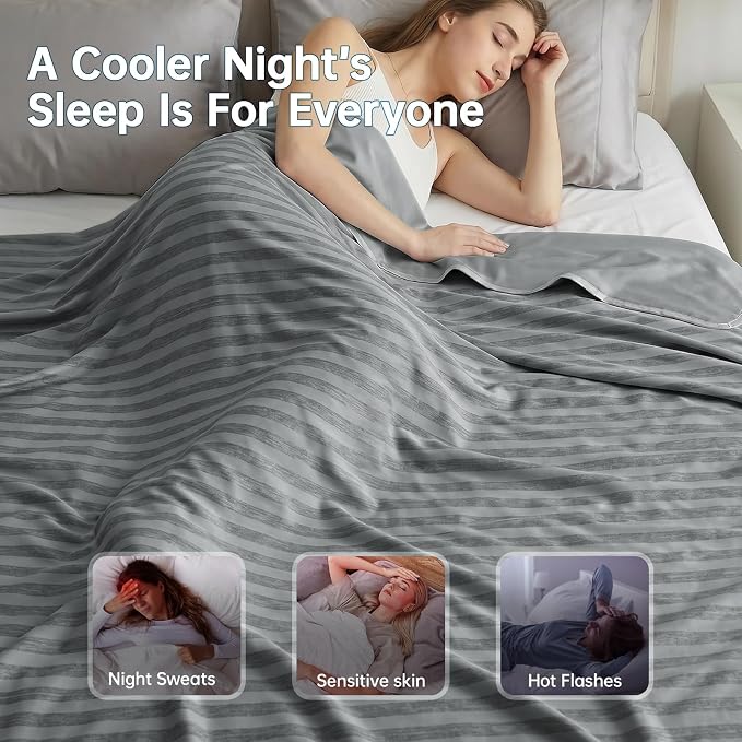 Guohaoi Cooling Blanket for Hot Sleepers, Absorbs Heat to Keep Body Cool for - Image 2