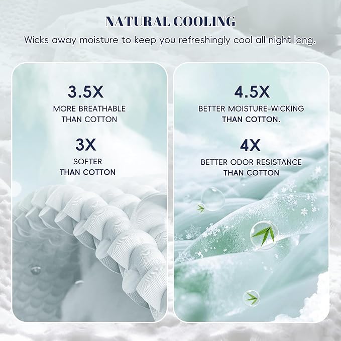 PHF Cooling Waffle Blanket King Size, Lightweight 60% Rayon from Bamboo & 40% - Image 3