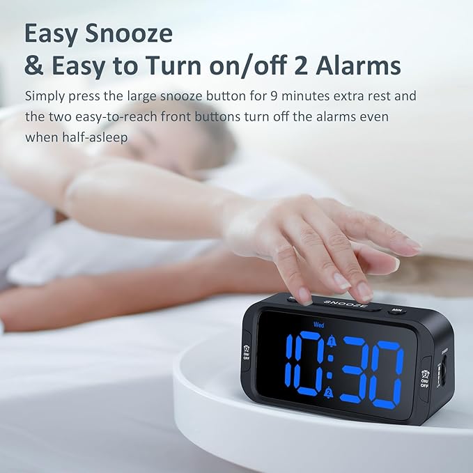 Odokee Digital Dual Alarm Clock - Image 6