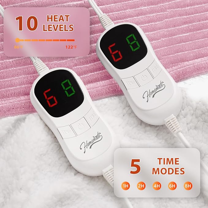 Homemate Electric Heated Blanket Queen Size - Image 3
