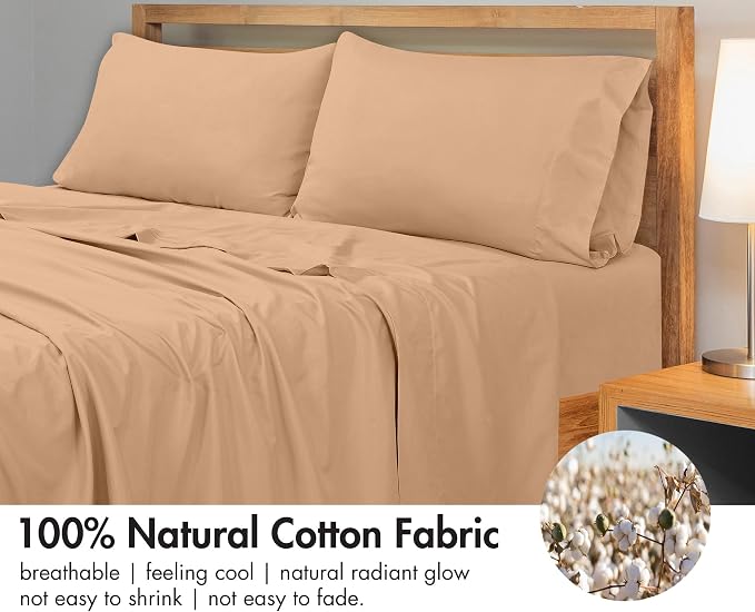 Royale Linens 300 Thread Count 100% Long Staple Combed Cotton Flat Sheet - Image 4