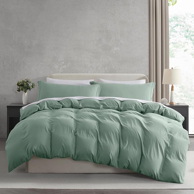 Nestl Sage Green California King Duvet Cover Sets by Nestl