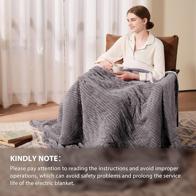 Homemate Electric Heated Blanket Full Size - Image 7