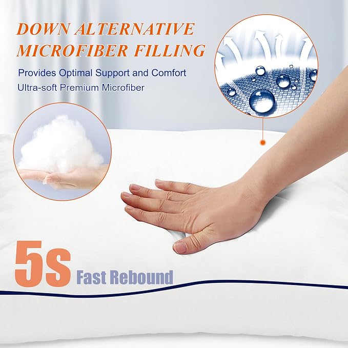 MZOIMZO Supportive Firm Bed Pillows - Image 3