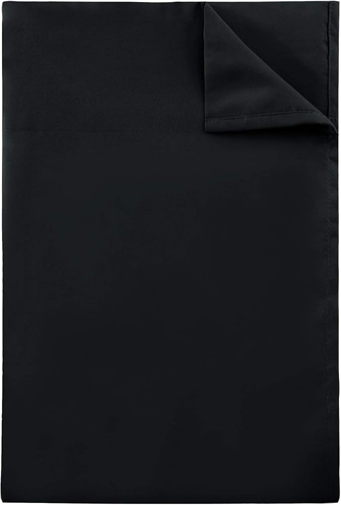 Sfoothome Full Flat Sheet Black Top Sheet, Premium Hotel 1-Piece, Luxury and - Image 4